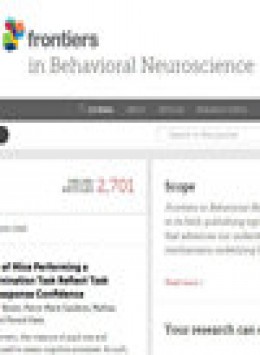 Frontiers In Behavioral Neuroscience